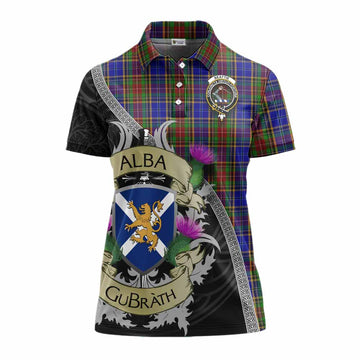 Beattie (Beatty) Tartan Family Crest Women's Polo Shirt Lion Rampant Royal Thistle Shield Celtic Inspired Women - Tartan Vibes Clothing