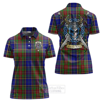 Beattie (Beatty) Tartan Women's Polo Shirt with Family Crest Celtic Skull Style Women - Tartan Vibes Clothing