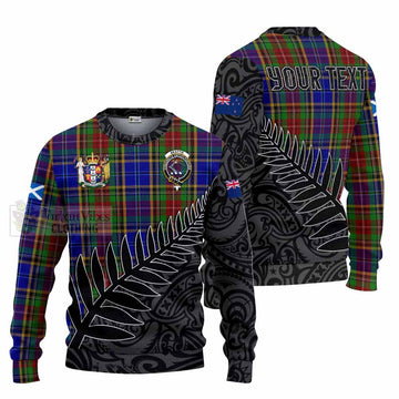 Tartan Vibes Clothing Beattie (Beatty) Crest Tartan Knitted Sweater with New Zealand Silver Fern Half Style