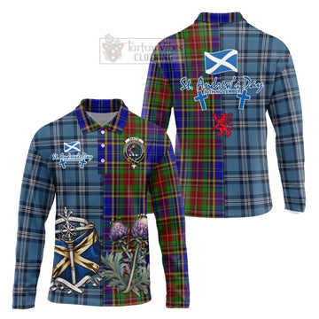 Beattie (Beatty) Tartan Long Sleeve Polo Shirt Happy St. Andrew's Day Half Tartan Style Unisex - Tartan Vibes Clothing