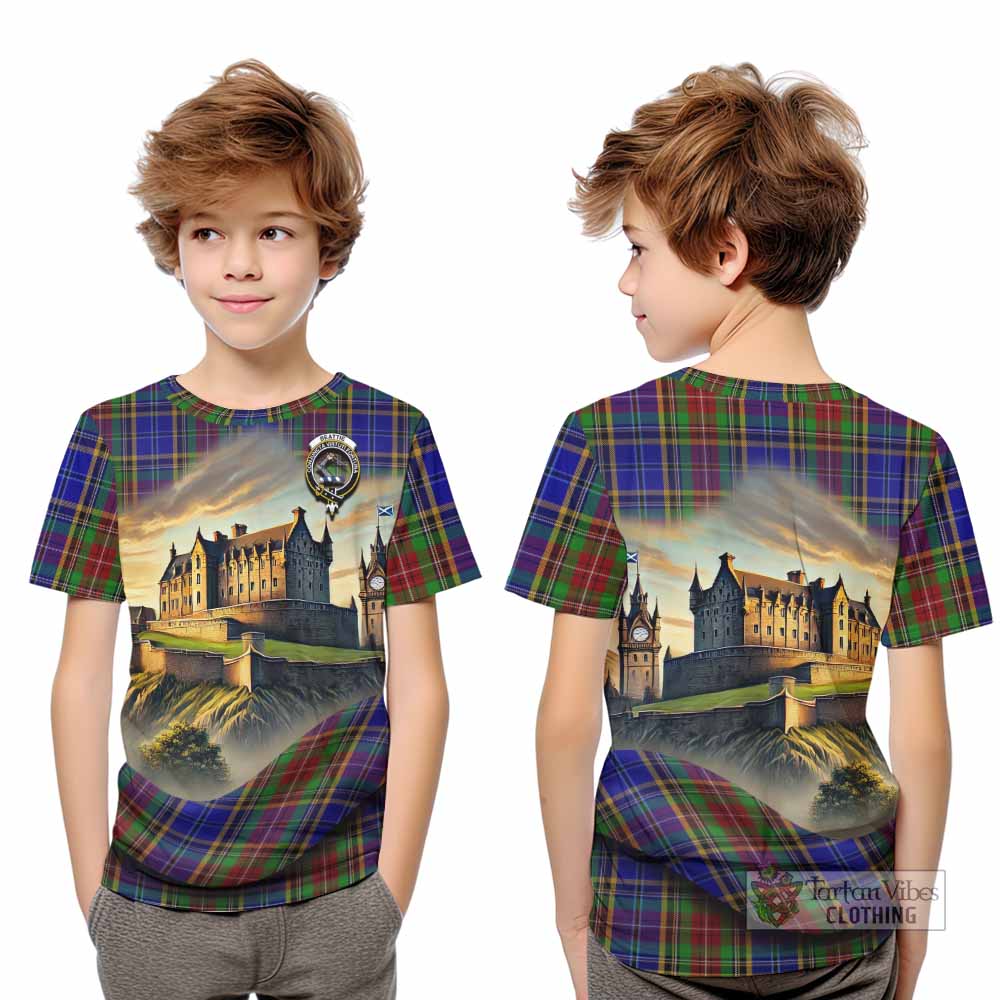 Beattie (Beatty) Tartan Family Crest Kid T-Shirt with Scottish Ancient Castle Style - Tartan Vibes Clothing