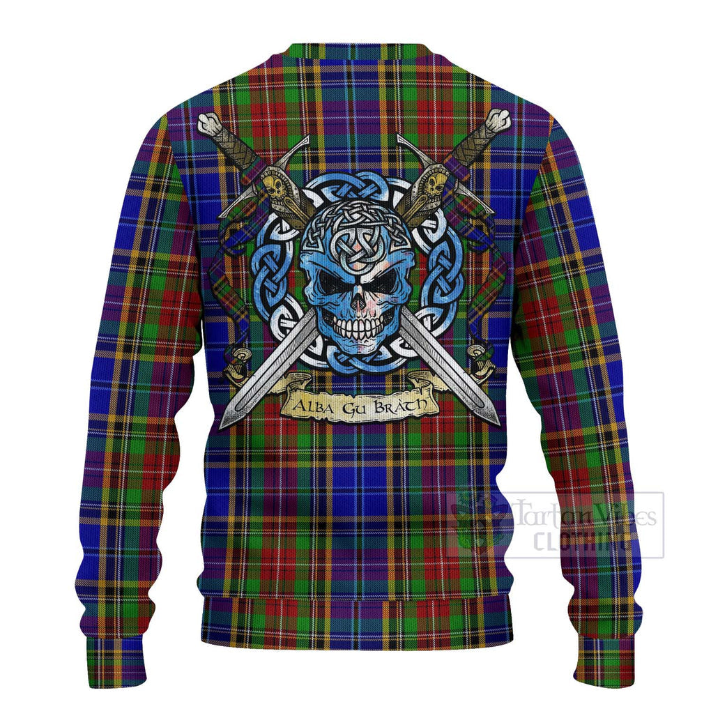 Beattie (Beatty) Tartan Ugly Sweater with Family Crest Celtic Skull Style - Tartan Vibes Clothing