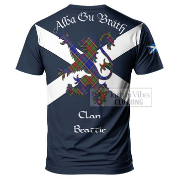 Beattie (Beatty) Tartan Lion Rampant T-Shirt Proudly Display Your Heritage with Alba Gu Brath and Clan Name