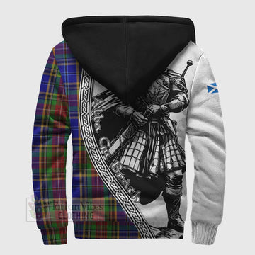 Beattie (Beatty) Tartan Clan Crest Sherpa Hoodie with Highlander Warrior Celtic Style - Tartan Vibes Clothing