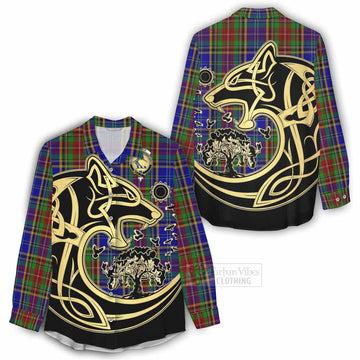 Beattie (Beatty) Tartan Women's Casual Shirt with Family Crest Celtic Wolf Style - Tartan Vibes Clothing