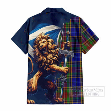 Beattie (Beatty) Tartan Family Crest Hawaiian Shirt with Scottish Majestic Lion - Tartan Vibes Clothing