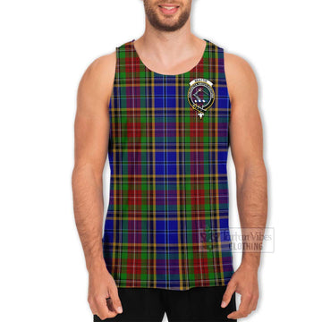 Beattie (Beatty) Tartan Men's Tank Top with Family Crest and Bearded Skull Holding Bottles of Whiskey - Tartan Vibes Clothing