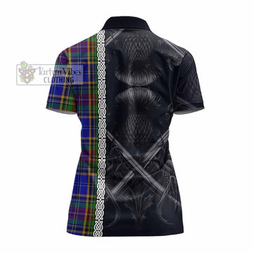 Beattie (Beatty) Tartan Women's Polo Shirt with Family Crest Cross Sword Thistle Celtic Vibes - Tartan Vibes Clothing