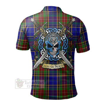 Beattie (Beatty) Tartan Polo Shirt with Family Crest Celtic Skull Style - Tartan Vibes Clothing