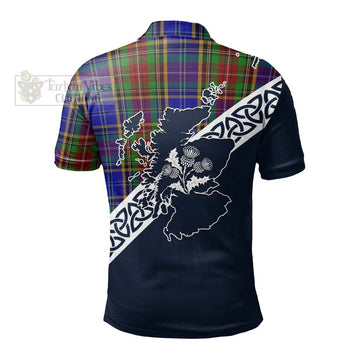 Beattie (Beatty) Tartan Polo Shirt Featuring Thistle and Scotland Map - Tartanvibesclothing Store