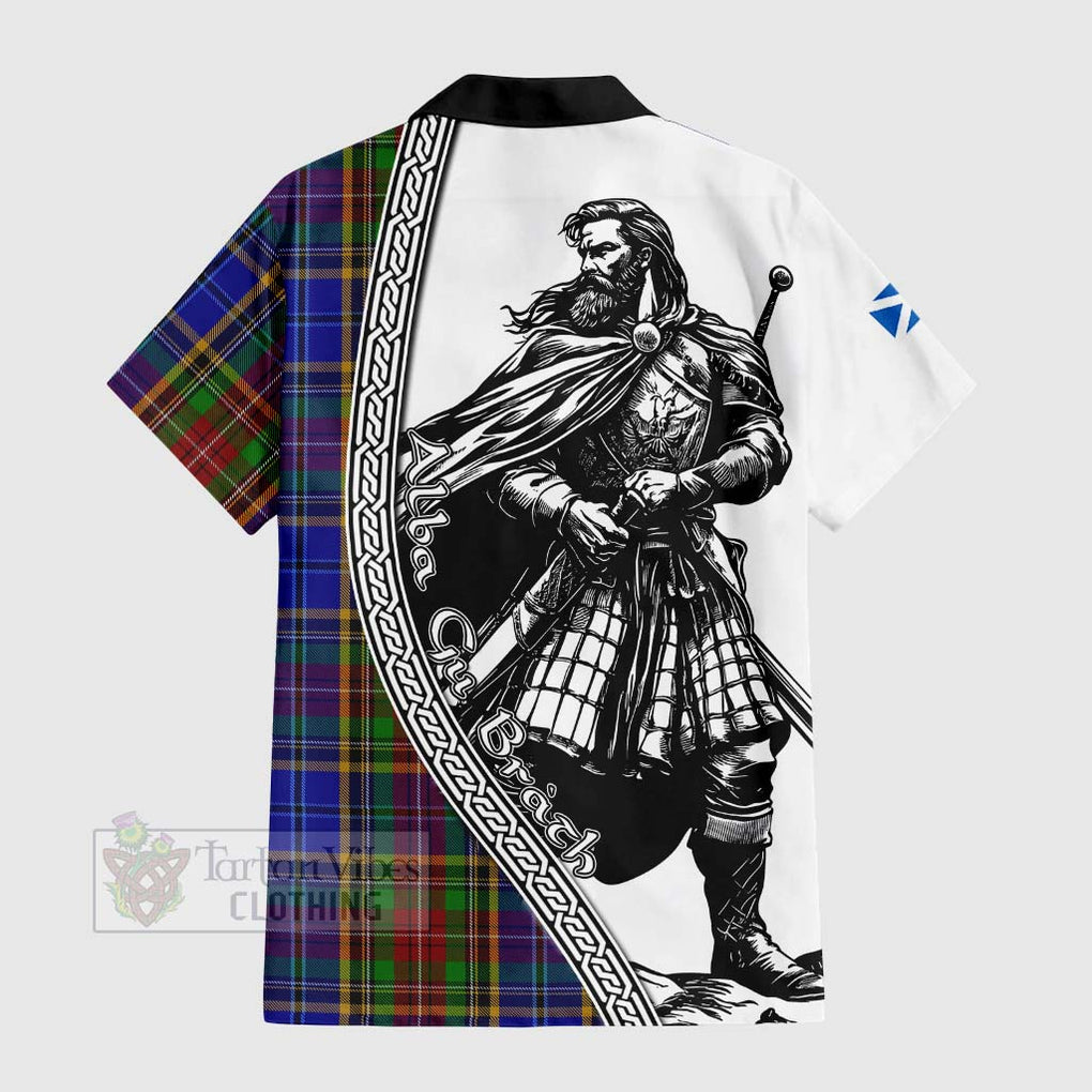 Beattie (Beatty) Tartan Clan Crest Hawaiian Shirt with Highlander Warrior Celtic Style - Tartan Vibes Clothing