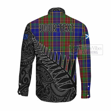 Tartan Vibes Clothing Beattie (Beatty) Crest Tartan Long Sleeve Button Shirt with New Zealand Silver Fern Half Style