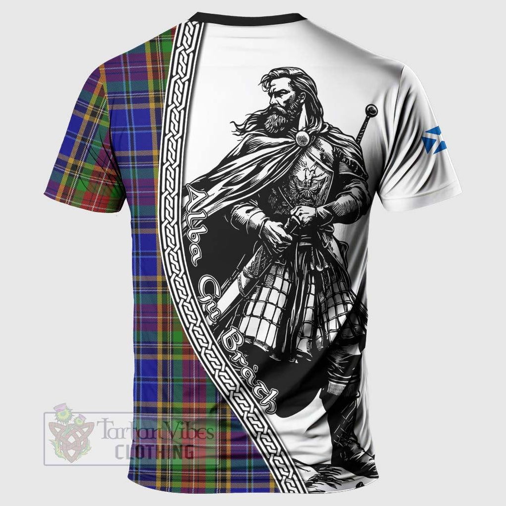 Tartan Vibes Clothing Beattie (Beatty) Tartan Clan Crest T-Shirt with Highlander Warrior Celtic Style