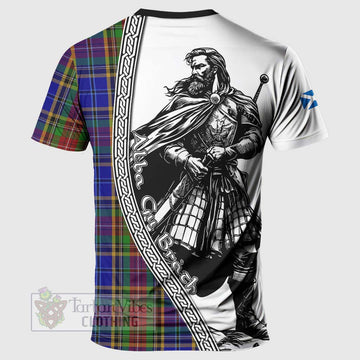 Beattie (Beatty) Tartan Clan Crest T-Shirt with Highlander Warrior Celtic Style