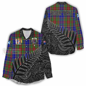 Beattie (Beatty) Crest Tartan Women's Casual Shirt with New Zealand Silver Fern Half Style - Tartan Vibes Clothing