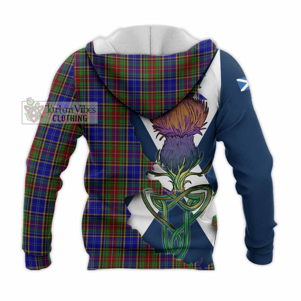 Tartan Vibes Clothing Beattie (Beatty) Tartan Family Crest Knitted Hoodie Scottish Thistle Celtic Inspired
