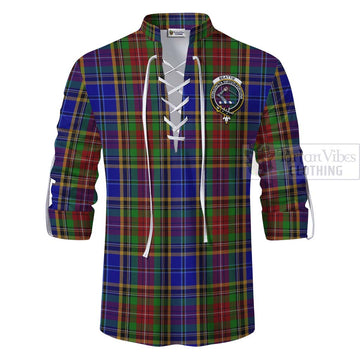 Beattie (Beatty) Tartan Ghillie Kilt Shirt with Family Crest Celtic Skull Style - Tartan Vibes Clothing