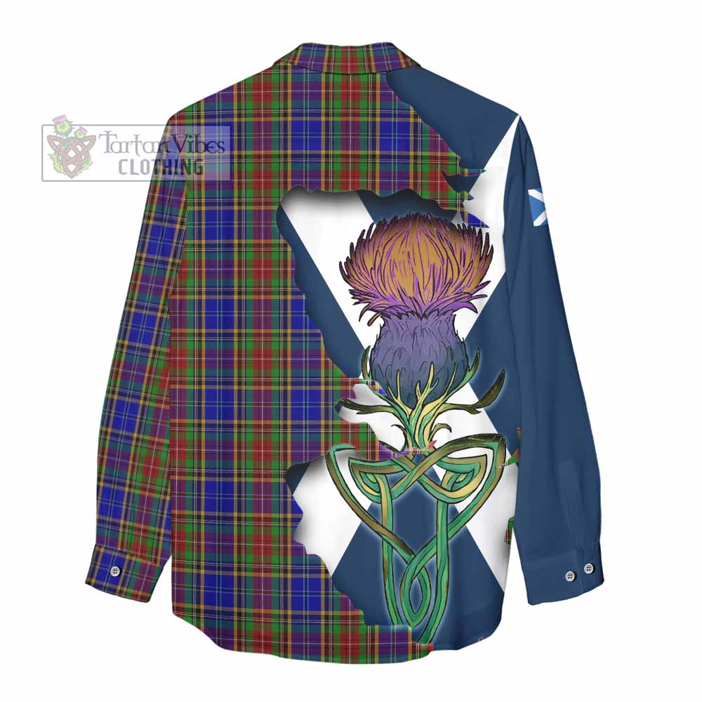 Tartan Vibes Clothing Beattie (Beatty) Tartan Family Crest Women's Casual Shirt Scottish Thistle Celtic Inspired