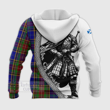 Beattie (Beatty) Tartan Clan Crest Knitted Hoodie with Highlander Warrior Celtic Style - Tartan Vibes Clothing