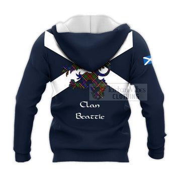 Beattie (Beatty) Tartan Lion Rampant Knitted Hoodie Proudly Display Your Heritage with Alba Gu Brath and Clan Name - Tartan Vibes Clothing