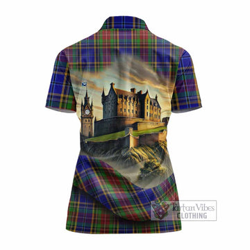 Beattie (Beatty) Tartan Family Crest Women's Polo Shirt with Scottish Ancient Castle Style - Tartan Vibes Clothing