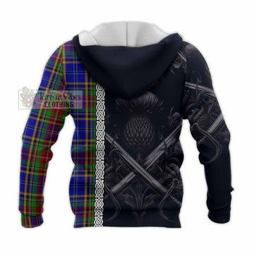 Beattie (Beatty) Tartan Knitted Hoodie with Family Crest Cross Sword Thistle Celtic Vibes - Tartan Vibes Clothing