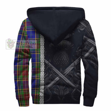 Beattie (Beatty) Tartan Sherpa Hoodie with Family Crest Cross Sword Thistle Celtic Vibes - Tartan Vibes Clothing