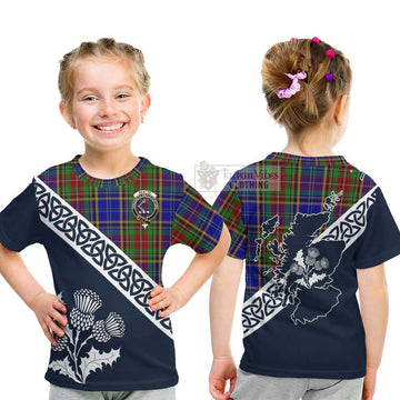 Beattie (Beatty) Tartan Kid T-Shirt Featuring Thistle and Scotland Map - Tartan Vibes Clothing