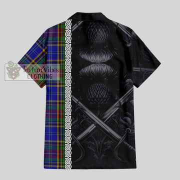 Beattie (Beatty) Tartan Hawaiian Shirt with Family Crest Cross Sword Thistle Celtic Vibes - Tartan Vibes Clothing