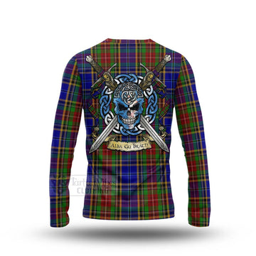 Beattie (Beatty) Tartan Long Sleeve T-Shirt with Family Crest Celtic Skull Style - Tartan Vibes Clothing