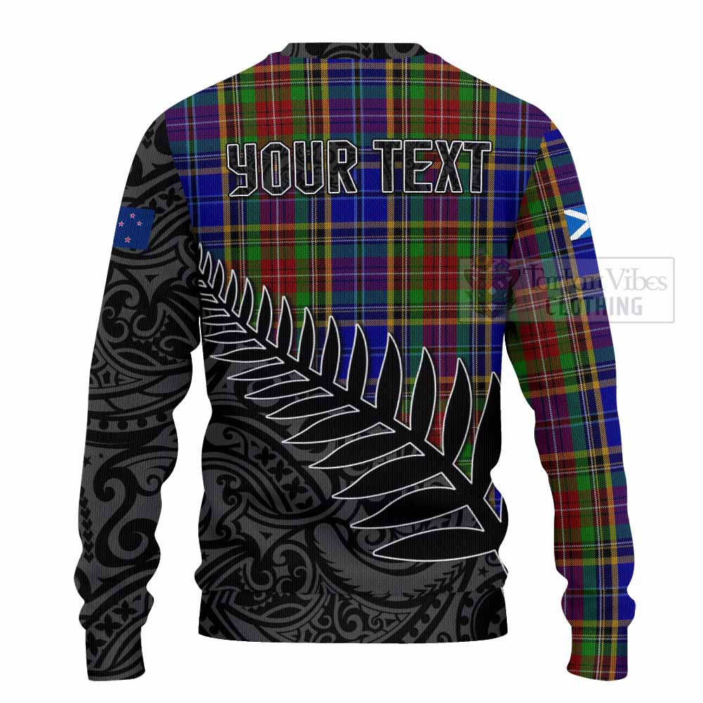 Tartan Vibes Clothing Beattie (Beatty) Crest Tartan Knitted Sweater with New Zealand Silver Fern Half Style
