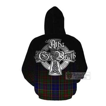 Tartan Vibes Clothing Beattie (Beatty) Tartan Cotton Hoodie Featuring Alba Gu Brath Family Crest Celtic Inspired