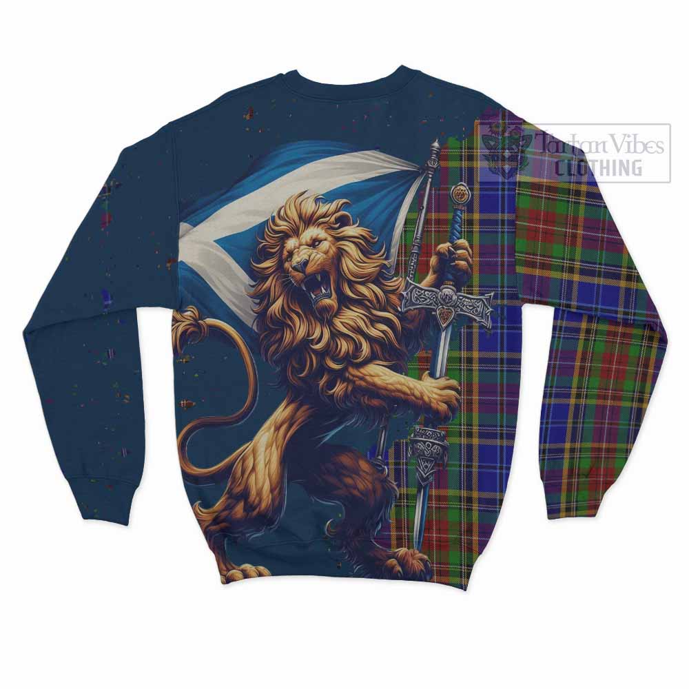 Beattie (Beatty) Tartan Family Crest Sweatshirt with Scottish Majestic Lion - Tartan Vibes Clothing