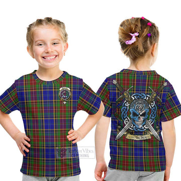 Beattie (Beatty) Tartan Kid T-Shirt with Family Crest Celtic Skull Style - Tartan Vibes Clothing