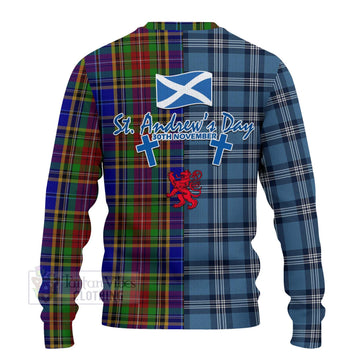 Beattie (Beatty) Tartan Knitted Sweater Happy St. Andrew's Day Half Tartan Style - Tartan Vibes Clothing