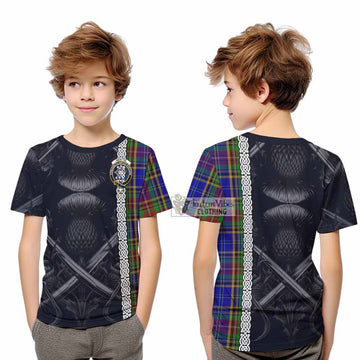 Beattie (Beatty) Tartan Kid T-Shirt with Family Crest Cross Sword Thistle Celtic Vibes - Tartan Vibes Clothing