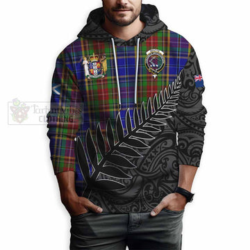 Tartan Vibes Clothing Beattie (Beatty) Crest Tartan Hoodie with New Zealand Silver Fern Half Style