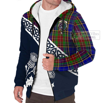 Beattie (Beatty) Tartan Sherpa Hoodie Featuring Thistle and Scotland Map - Tartan Vibes Clothing