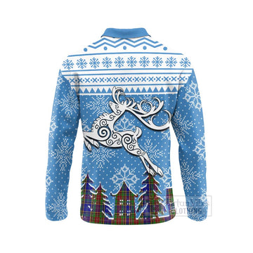 Beattie (Beatty) Clan Christmas Long Sleeve Polo Shirt Celtic Reindeer Style - Tartan Vibes Clothing
