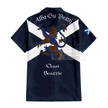 Beattie (Beatty) Tartan Lion Rampant Hawaiian Shirt Proudly Display Your Heritage with Alba Gu Brath and Clan Name - Tartan Vibes Clothing