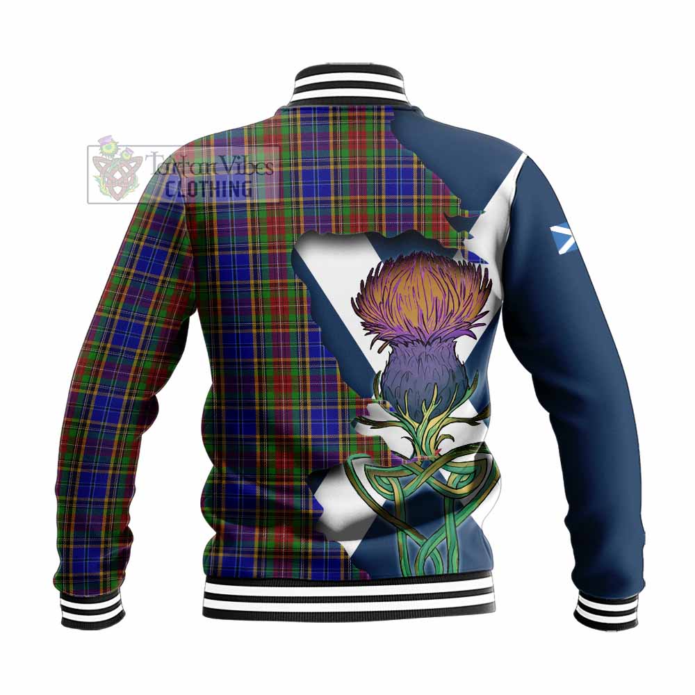 Tartan Vibes Clothing Beattie (Beatty) Tartan Family Crest Baseball Jacket Scottish Thistle Celtic Inspired