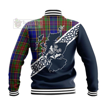Beattie (Beatty) Tartan Baseball Jacket Featuring Thistle and Scotland Map - Tartan Vibes Clothing