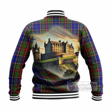 Beattie (Beatty) Tartan Family Crest Baseball Jacket with Scottish Ancient Castle Style - Tartan Vibes Clothing