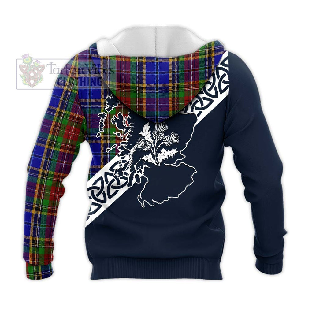 Beattie (Beatty) Tartan Knitted Hoodie Featuring Thistle and Scotland Map - Tartan Vibes Clothing