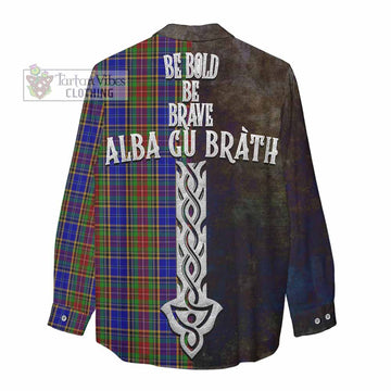 Beattie (Beatty) Tartan Family Crest Women's Casual Shirt Alba Gu Brath Be Brave Lion Ancient Style - Tartan Vibes Clothing