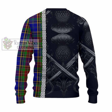 Beattie (Beatty) Tartan Knitted Sweater with Family Crest Cross Sword Thistle Celtic Vibes - Tartan Vibes Clothing