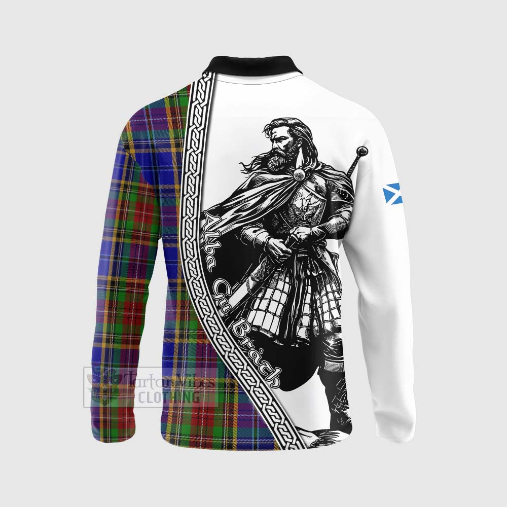 Beattie (Beatty) Tartan Clan Crest Long Sleeve Polo Shirt with Highlander Warrior Celtic Style - Tartan Vibes Clothing
