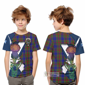 Tartan Vibes Clothing Beattie (Beatty) Tartan Family Crest Kid T-Shirt Scottish Thistle Celtic Inspired
