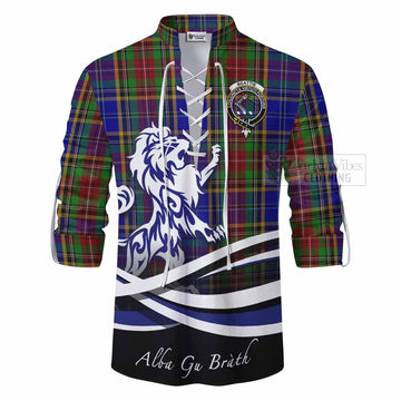 Beattie (Beatty) Tartan Ghillie Kilt Shirt with Alba Gu Brath Regal Lion Emblem - Tartan Vibes Clothing
