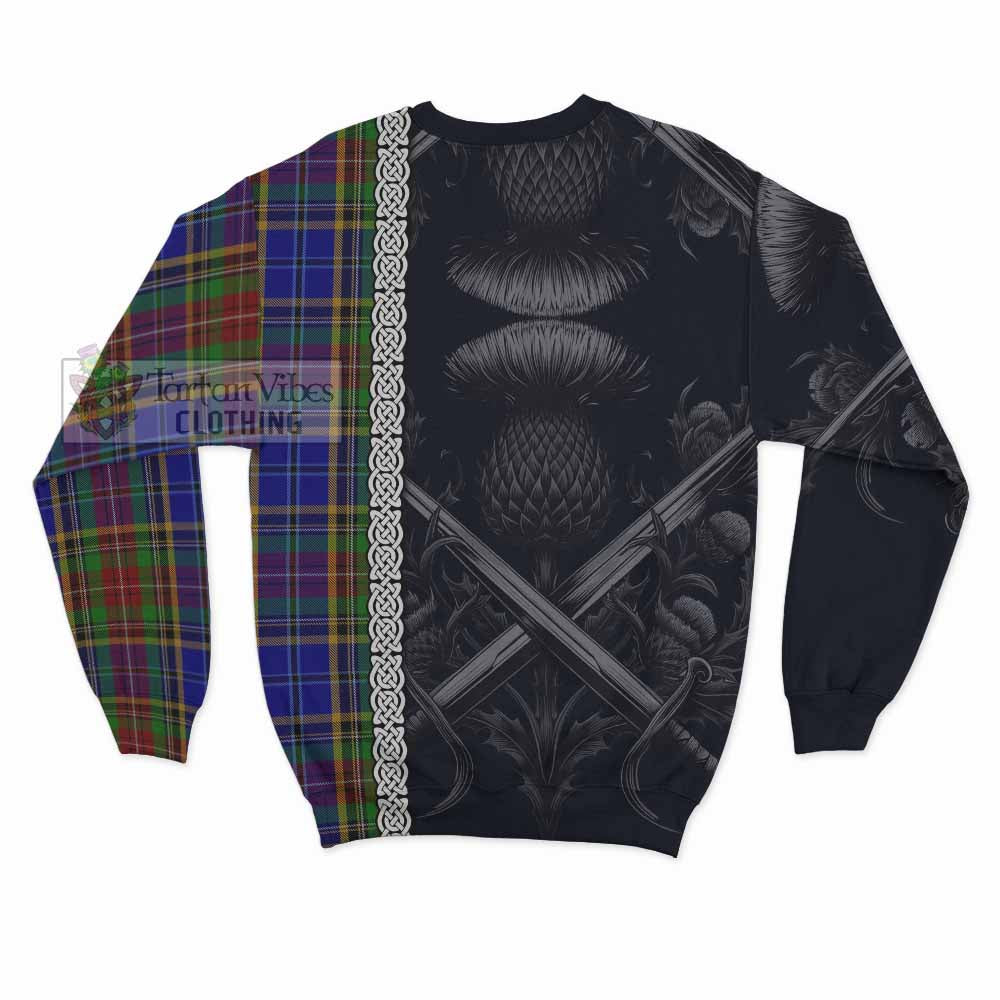 Beattie (Beatty) Tartan Sweatshirt with Family Crest Cross Sword Thistle Celtic Vibes - Tartan Vibes Clothing